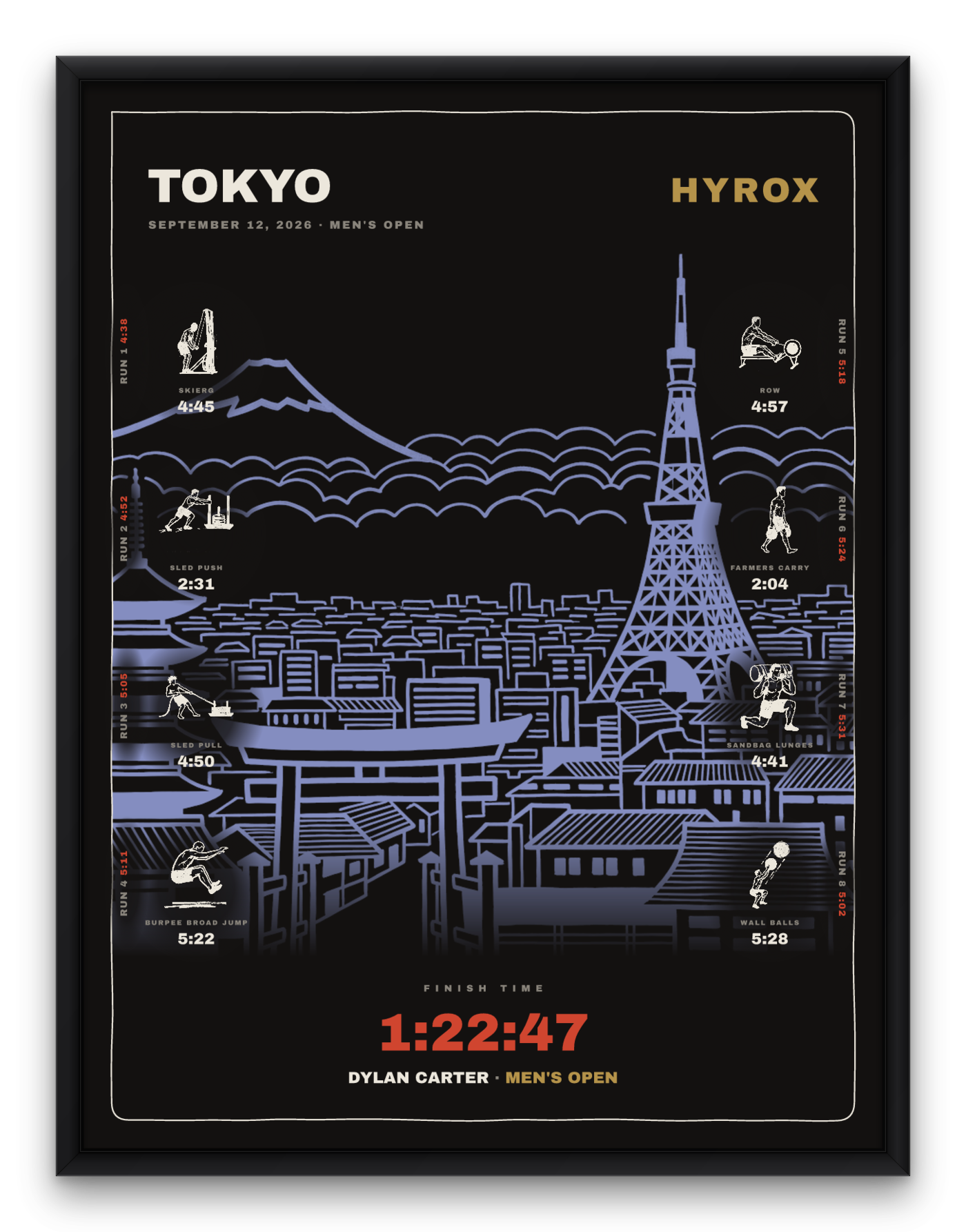 The Noir Tokyo, framed in black