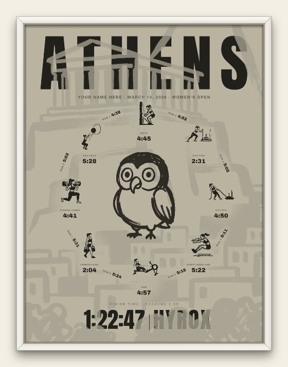The Ink, Athens women's edition, white frame