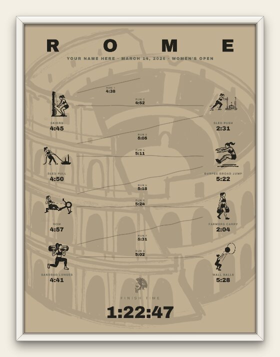 The Ink, Rome women's edition, white frame
